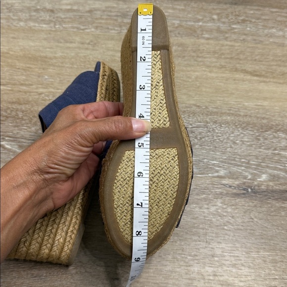 Lauren Ralph Lauren Size 7 B Navy Wedge Espadrilles KARLIA-ES-CSL - Picture 15 of 16